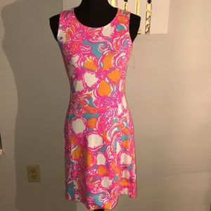 NWT Lilly Pulitzer dress Whiting Shift in Feeling Tanked print cutout on back